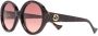 Gucci Eyewear Zonnebril met oversized rond montuur Bruin - Thumbnail 2
