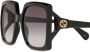 Gucci Eyewear Zonnebril met oversized vierkant montuur Zwart - Thumbnail 3