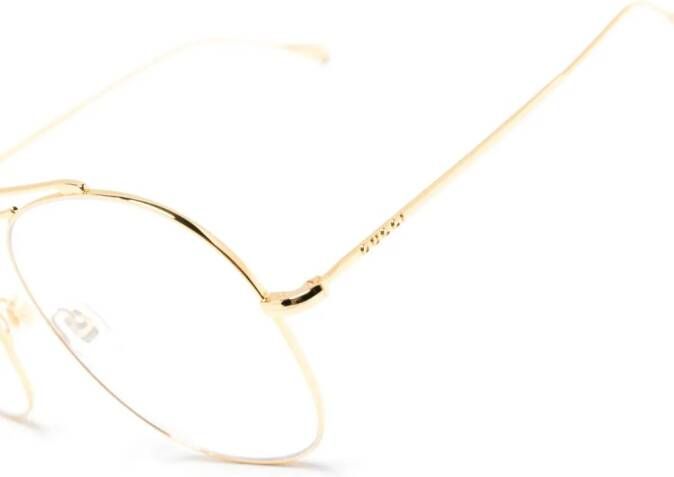 Gucci Eyewear Zonnebril met piloten montuur Goud