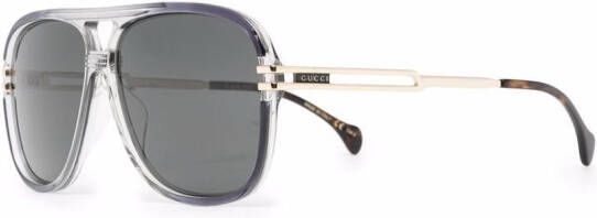 Gucci Eyewear Zonnebril met piloten montuur Grijs