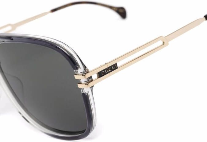 Gucci Eyewear Zonnebril met piloten montuur Grijs