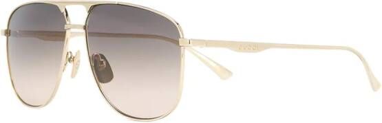 Gucci Eyewear Zonnebril met piloten montuur Metallic