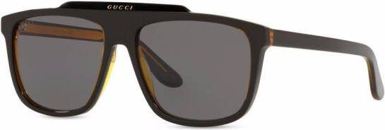 Gucci Eyewear Zonnebril met piloten montuur Zwart