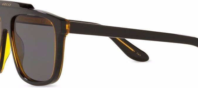 Gucci Eyewear Zonnebril met piloten montuur Zwart