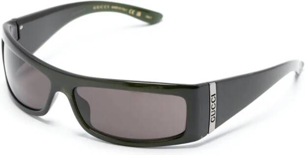 Gucci Eyewear Zonnebril met rechthoekig montuur Groen