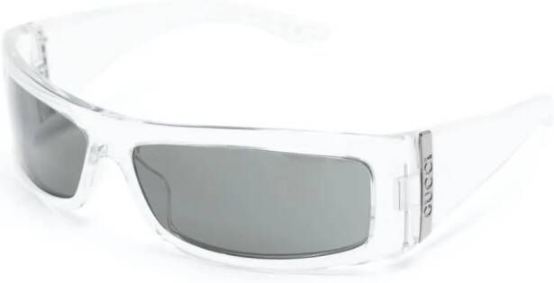 Gucci Eyewear Zonnebril met rechthoekig montuur Wit
