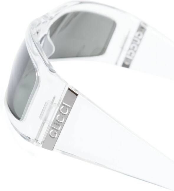 Gucci Eyewear Zonnebril met rechthoekig montuur Wit