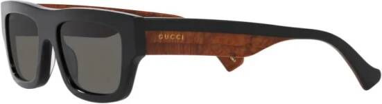 Gucci Eyewear Zonnebril met vierkant montuur Zwart