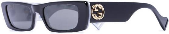 Gucci Eyewear Zonnebril met rechthoekig montuur Zwart