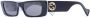 Gucci Eyewear Zonnebril met rechthoekig montuur Zwart - Thumbnail 2
