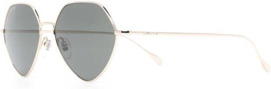 Gucci Eyewear Zonnebril met rond montuur Goud