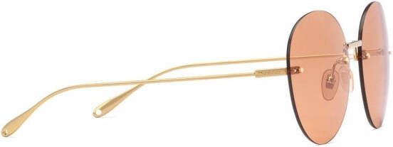 Gucci Eyewear Zonnebril met rond montuur Goud