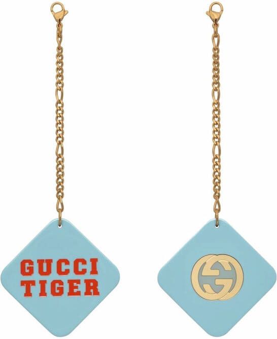 Gucci Eyewear Zonnebril met rond montuur Goud