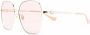 Gucci Eyewear Zonnebril met rond montuur Goud - Thumbnail 2
