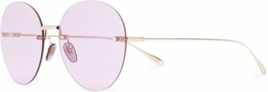 Gucci Eyewear Zonnebril met rond montuur Goud