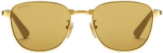 Gucci Eyewear Zonnebril met rond montuur Goud