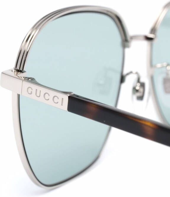 Gucci Eyewear Zonnebril met rond montuur Zilver