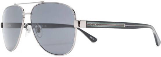 Gucci Eyewear Zonnebril met rond montuur Zilver