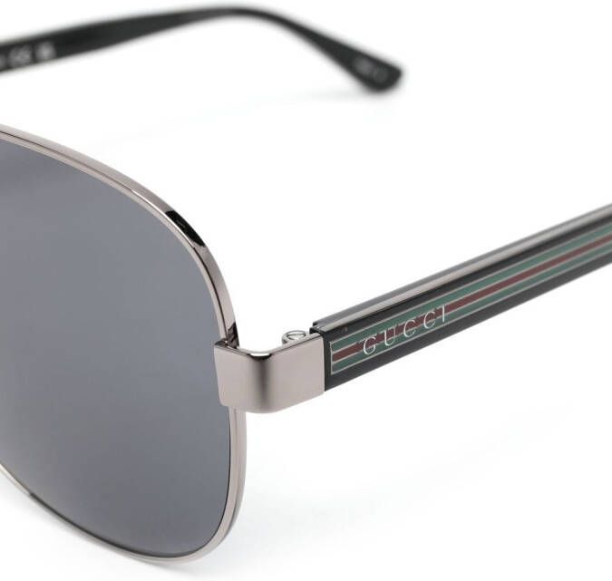 Gucci Eyewear Zonnebril met rond montuur Zilver