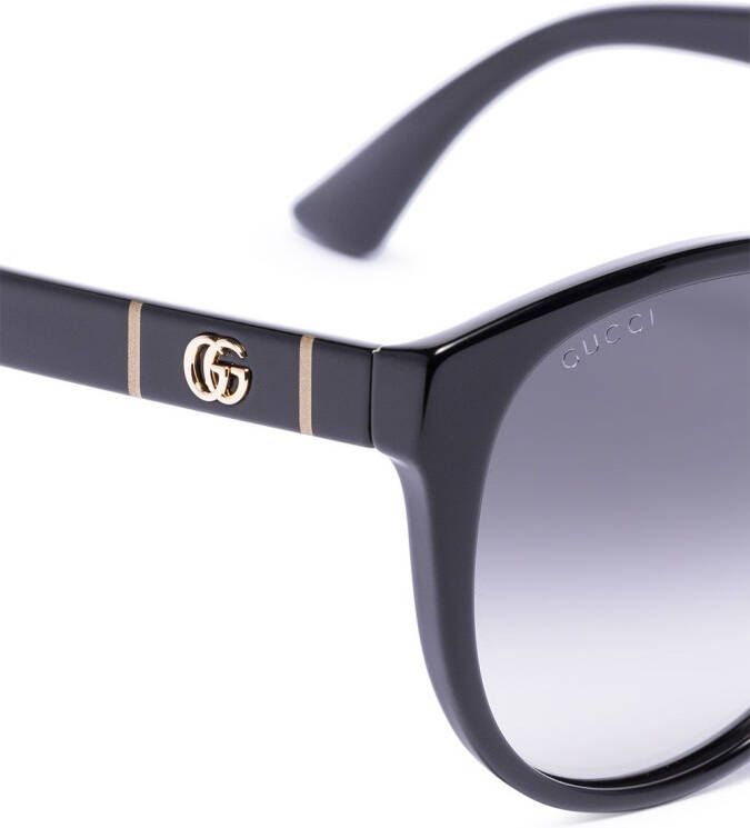 Gucci Eyewear Zonnebril met rond montuur Zwart