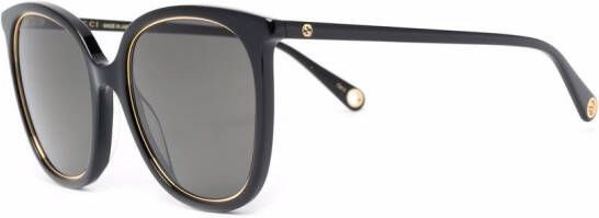 Gucci Eyewear Zonnebril met rond montuur Zwart