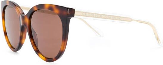 Gucci Eyewear Zonnebril met schildpadschild design Bruin