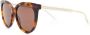 Gucci Eyewear Zonnebril met schildpadschild design Bruin - Thumbnail 2