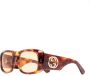 Gucci Eyewear Zonnebril met schildpadschild design Bruin - Thumbnail 2