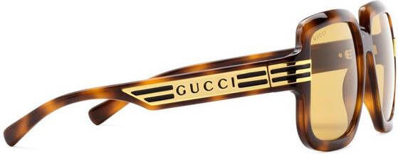 Gucci Eyewear Zonnebril met schildpadschild design Geel