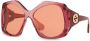 Gucci Eyewear Zonnebril met verfraaid met logo Rood - Thumbnail 2