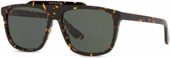 Gucci Eyewear Zonnebril met vierkant montuur Bruin
