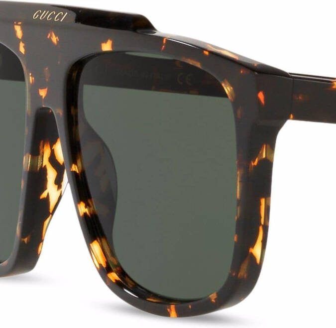 Gucci Eyewear Zonnebril met vierkant montuur Bruin