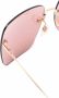 Gucci Eyewear Zonnebril met vierkant montuur Goud - Thumbnail 3