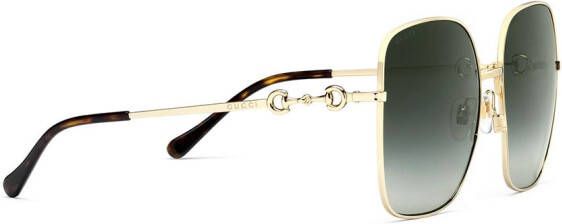 Gucci Eyewear Zonnebril met vierkant montuur Grijs