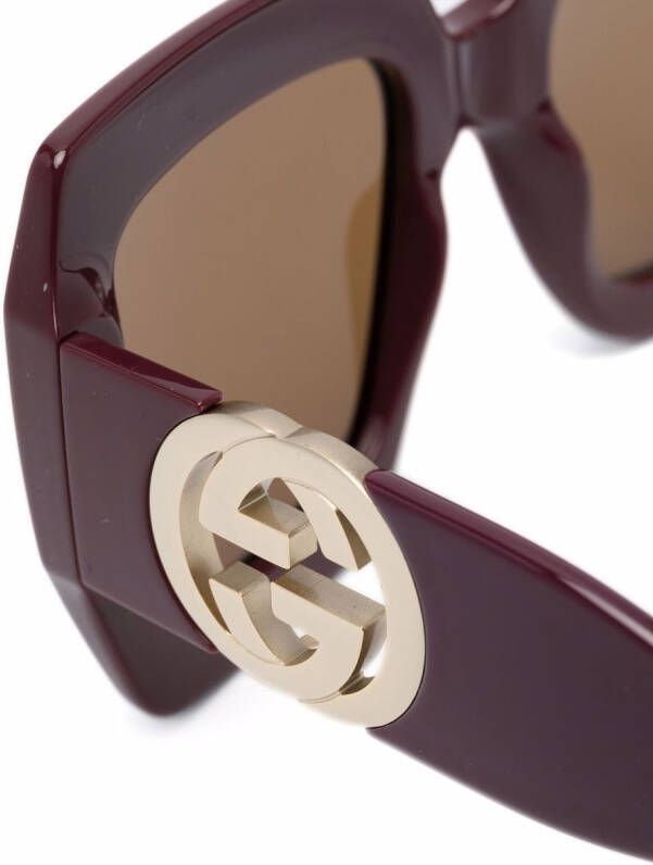 Gucci Eyewear Zonnebril met vierkant montuur Paars