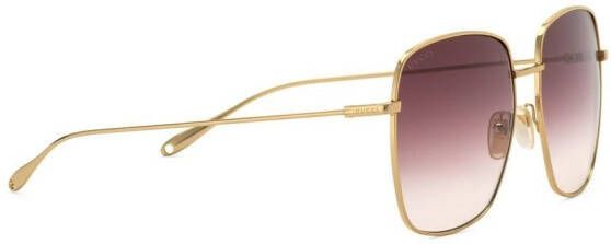 Gucci Eyewear Zonnebril met vierkant montuur Rood