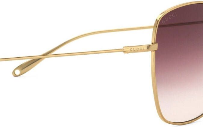Gucci Eyewear Zonnebril met vierkant montuur Rood