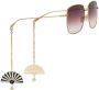 Gucci Eyewear Zonnebril met vierkant montuur Rood - Thumbnail 4