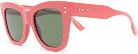 Gucci Eyewear Zonnebril met vierkant montuur Roze
