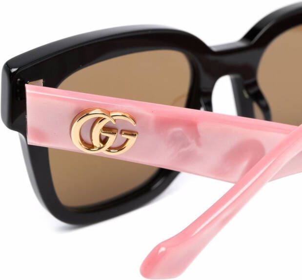 Gucci Eyewear Zonnebril met vierkant montuur Roze