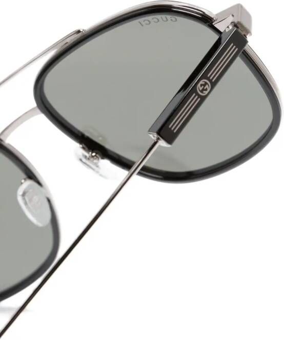 Gucci Eyewear Zonnebril met vierkant montuur Zilver