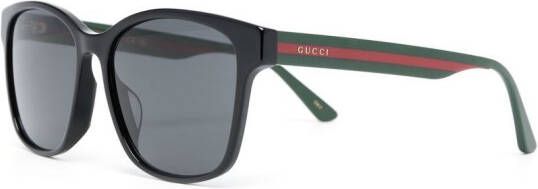 Gucci Eyewear Zonnebril met vierkant montuur Zwart