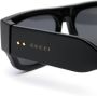 Gucci Eyewear Zonnebril met vierkant montuur en stud detail Zwart - Thumbnail 3