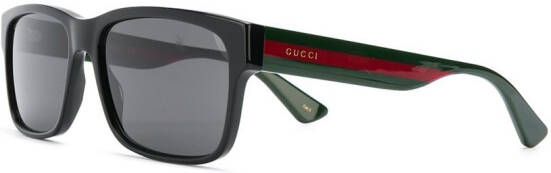 Gucci Eyewear zonnebril met vierkant montuur Zwart