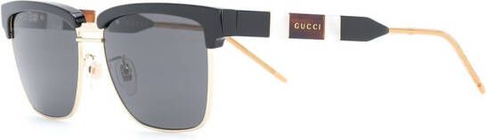 Gucci Eyewear Zonnebril met vierkant montuur Zwart
