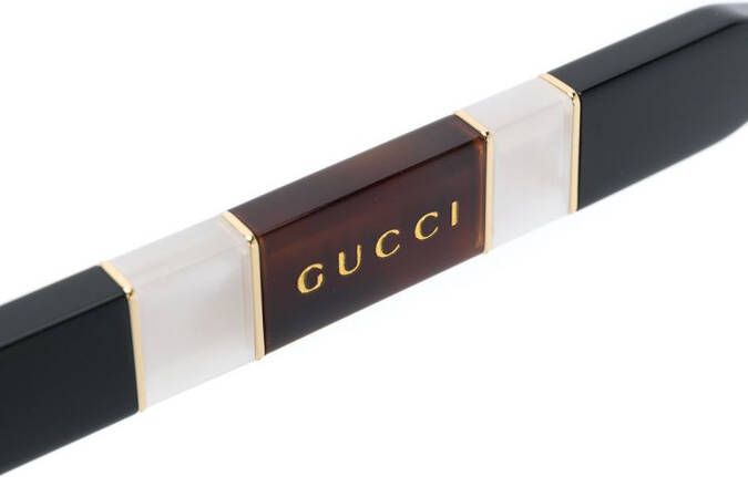 Gucci Eyewear Zonnebril met vierkant montuur Zwart