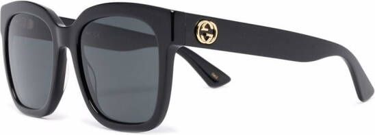 Gucci Eyewear GG zonnebril met vierkant montuur Zwart