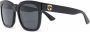 Gucci Eyewear GG zonnebril met vierkant montuur Zwart - Thumbnail 2