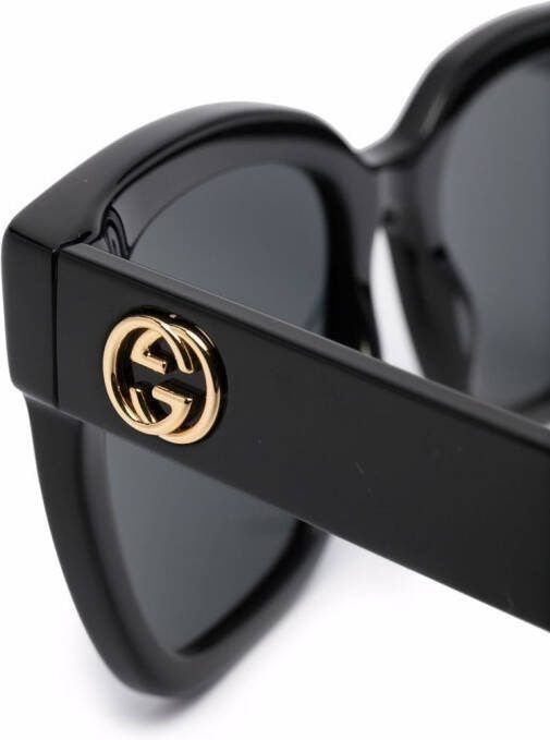 Gucci Eyewear GG zonnebril met vierkant montuur Zwart