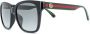 Gucci Eyewear Zonnebril met vierkant montuur Zwart - Thumbnail 1